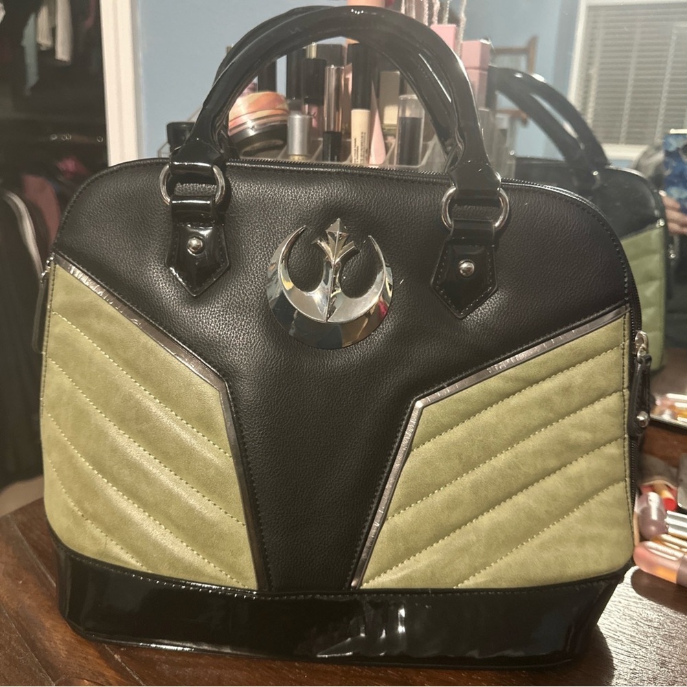 Star Wars Rogue One Rebel Jyn Erso Handbag Rare Green Black Purse NWOT